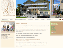 Tablet Screenshot of hotelgasthof-sonne.de